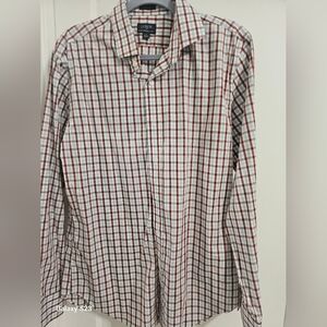 J. Crew Red and White Plaid Casual Shirt